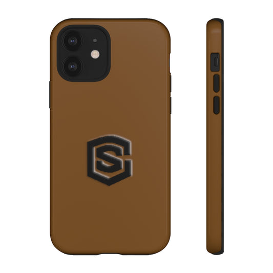 Brown Tough Cases Black Logo