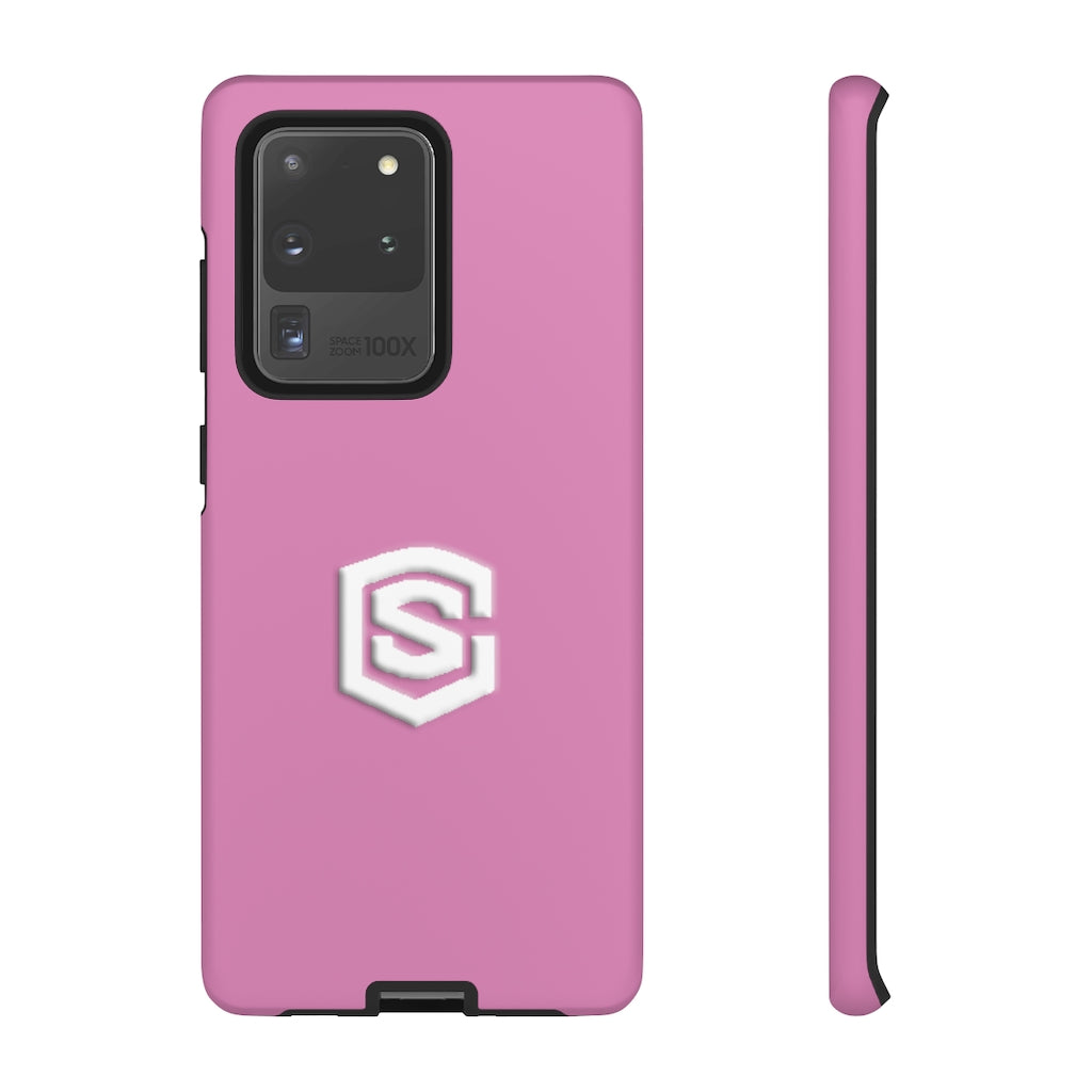 Pink Tough Cases White Logo