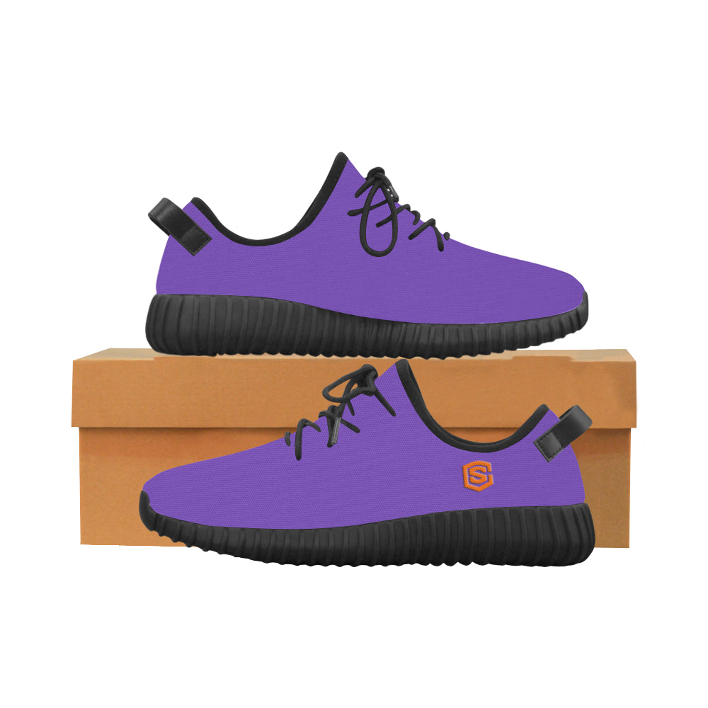 orange logo Grus Men's Breathable Woven Running Shoes (Model 022)