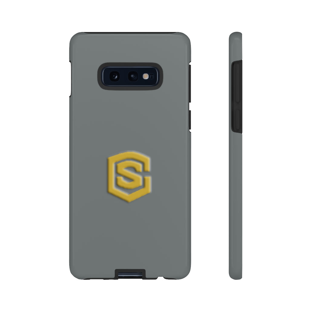 Grey Tough Cases Gold Logo