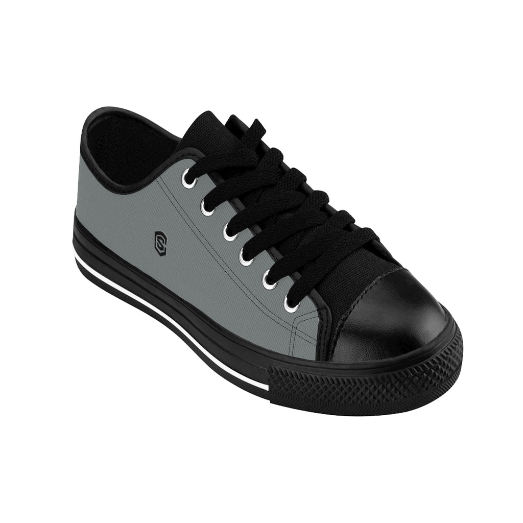grey Men's Sneakers - black logo