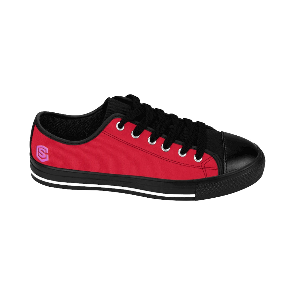 red Women's Sneakers Pink logo