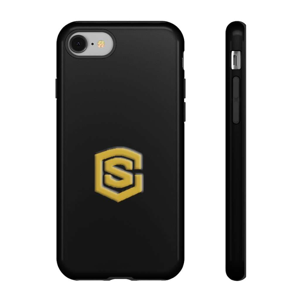Black Tough Cases Gold Logo