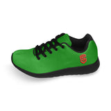 GREEN KID SNEAKER WITH RED LOGO Kid's Sneakers (Little Kid / Big Kid) (Model020)