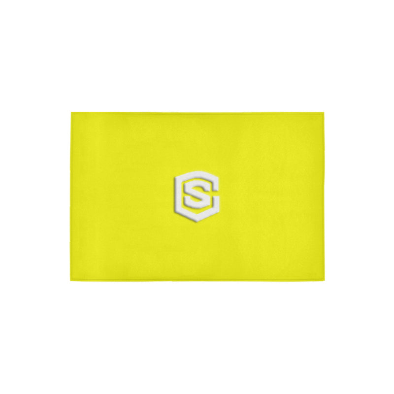 Yellow Doormat 24" x 16" (Sponge Material) with White Logo Doormat 24" x 16" (Sponge Material)