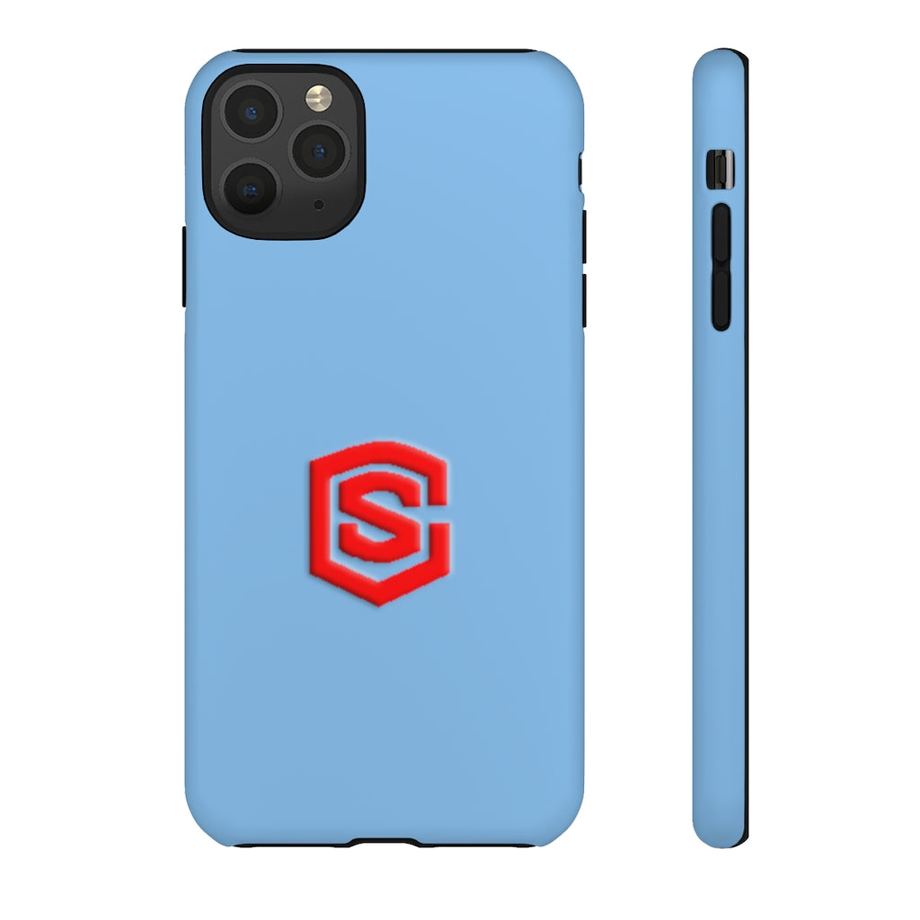 Blue Tough Cases Red Logo