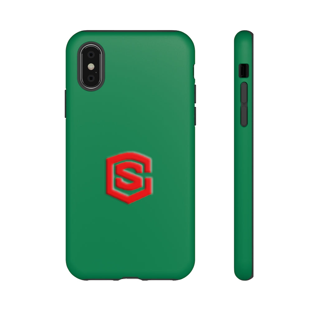 Green Tough Cases Red Logo