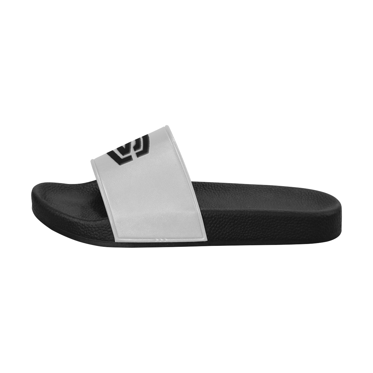 black logo Men's Slide Sandals (Model 057)