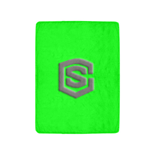 Green Ultra-Soft Micro Fleece Blanket with Gray Logo Ultra-Soft Micro Fleece Blanket 30"x40"