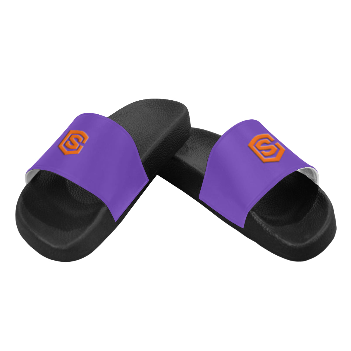 orange logo Men's Slide Sandals (Model 057)