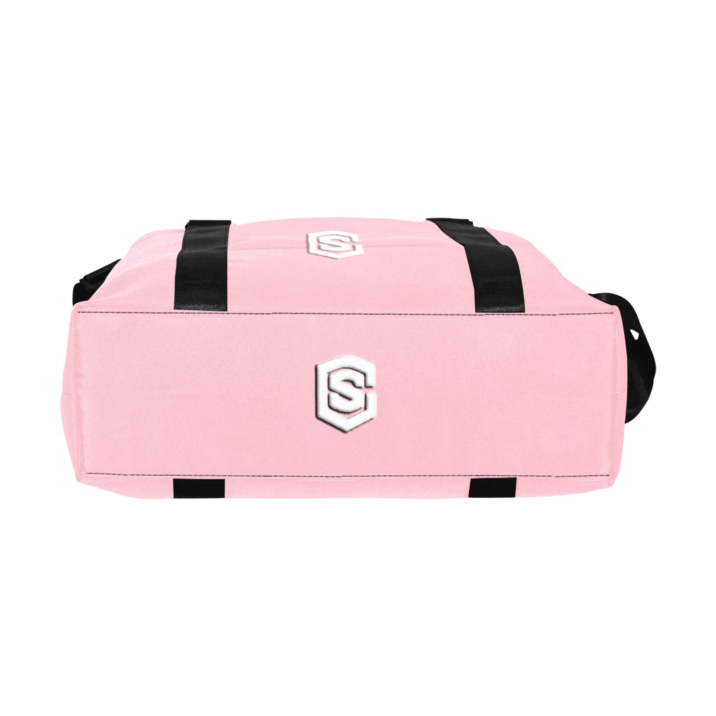 Pink Large Capacity Duffle Bag With White Logo Large Capacity Duffle Bag(Model1715)