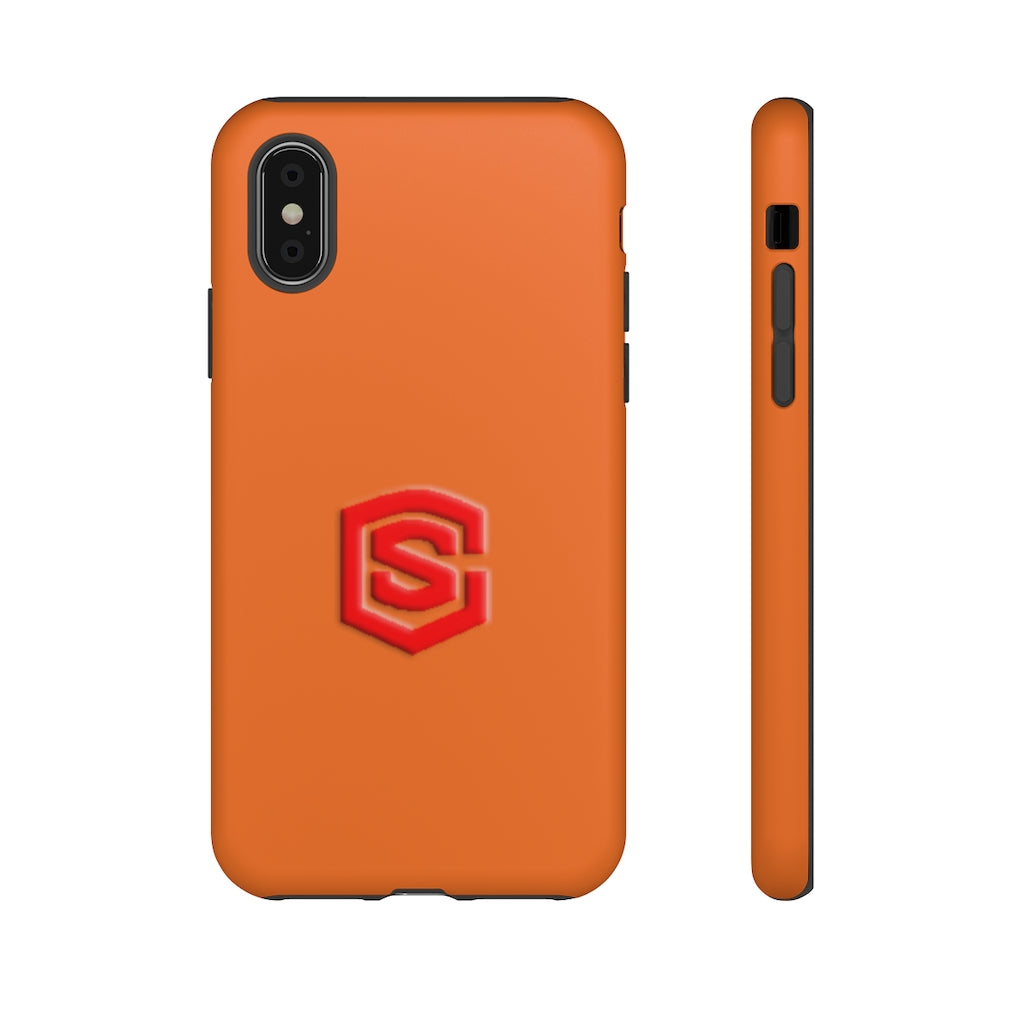 Orange Tough Cases Red Logo