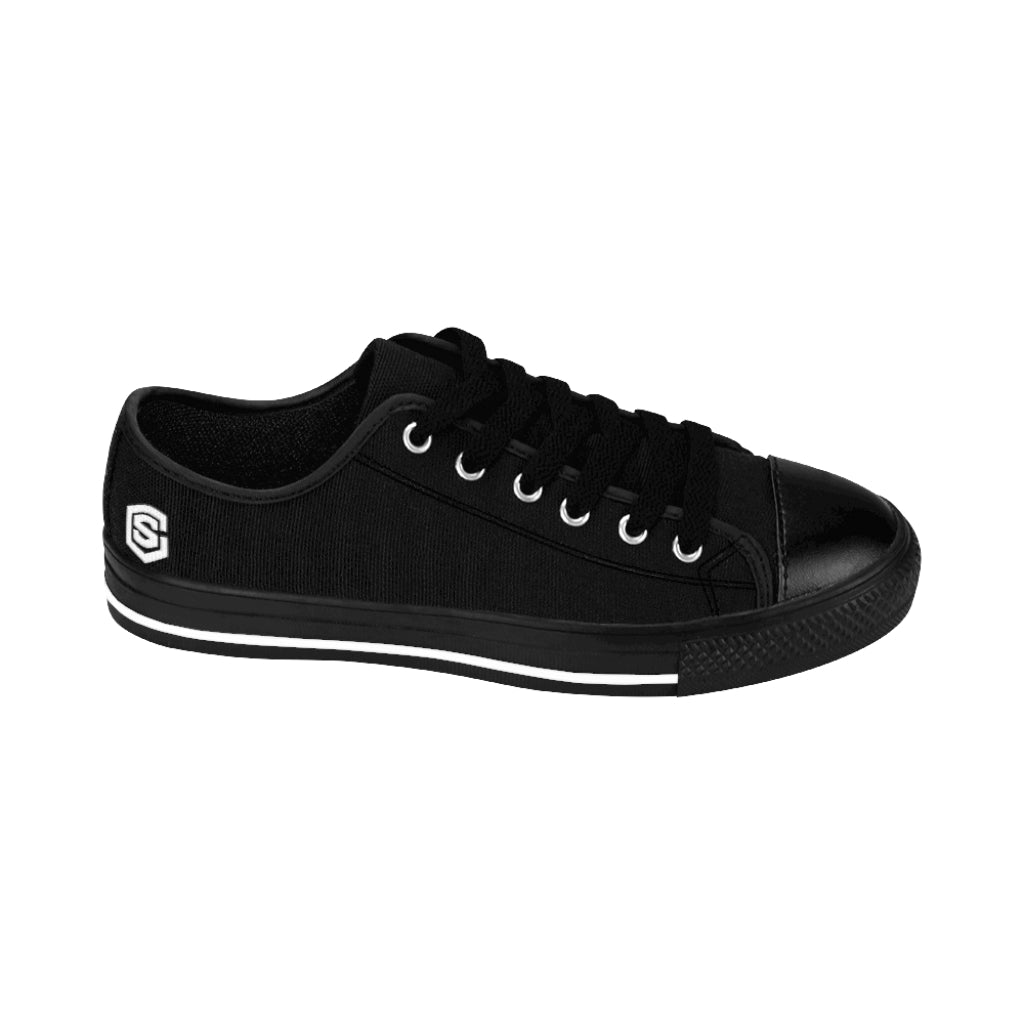 Black Women's Sneakers White logo