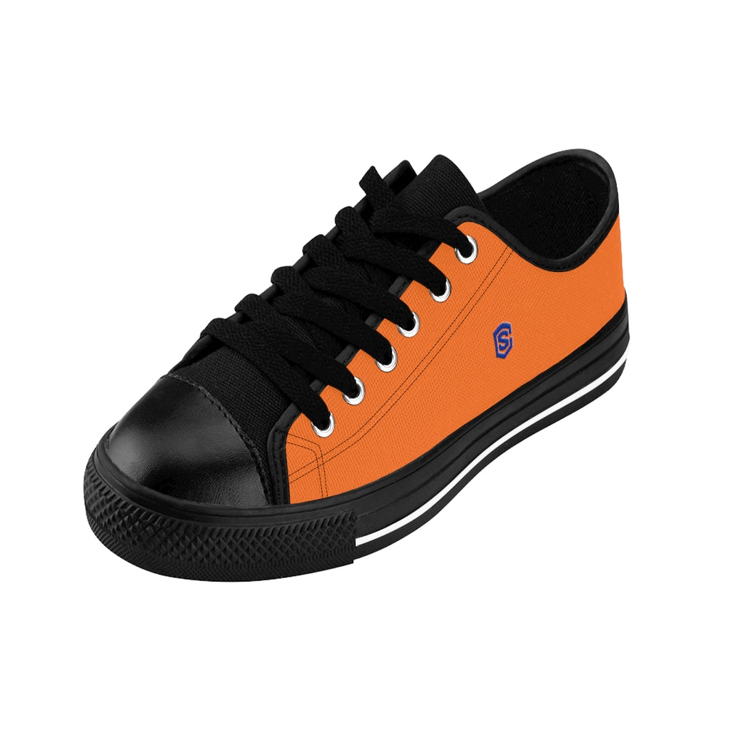 orange Men's Sneakers - blue logo