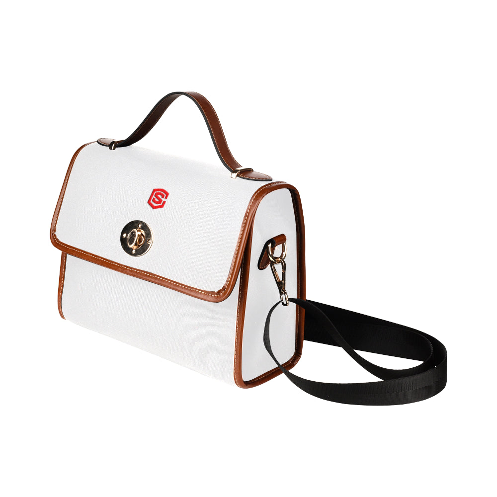 GRAY WATERFROOF CANVAS BAGRed logo Waterproof Canvas Bag/All Over Print (Model 1641)