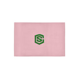 Pink Doormat 24" x 16" (Sponge Material) with Green Logo Doormat 24" x 16" (Sponge Material)