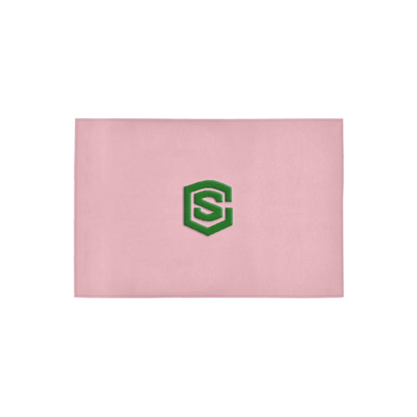 Pink Doormat 24" x 16" (Sponge Material) with Green Logo Doormat 24" x 16" (Sponge Material)