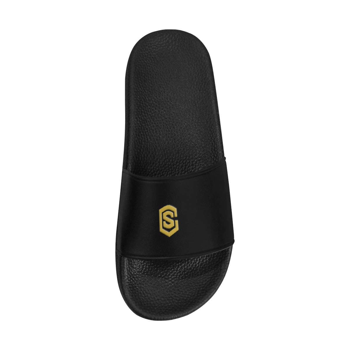 gold logo Men's Slide Sandals (Model 057)