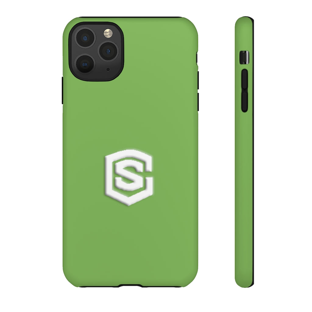 Green Tough Cases White Logo
