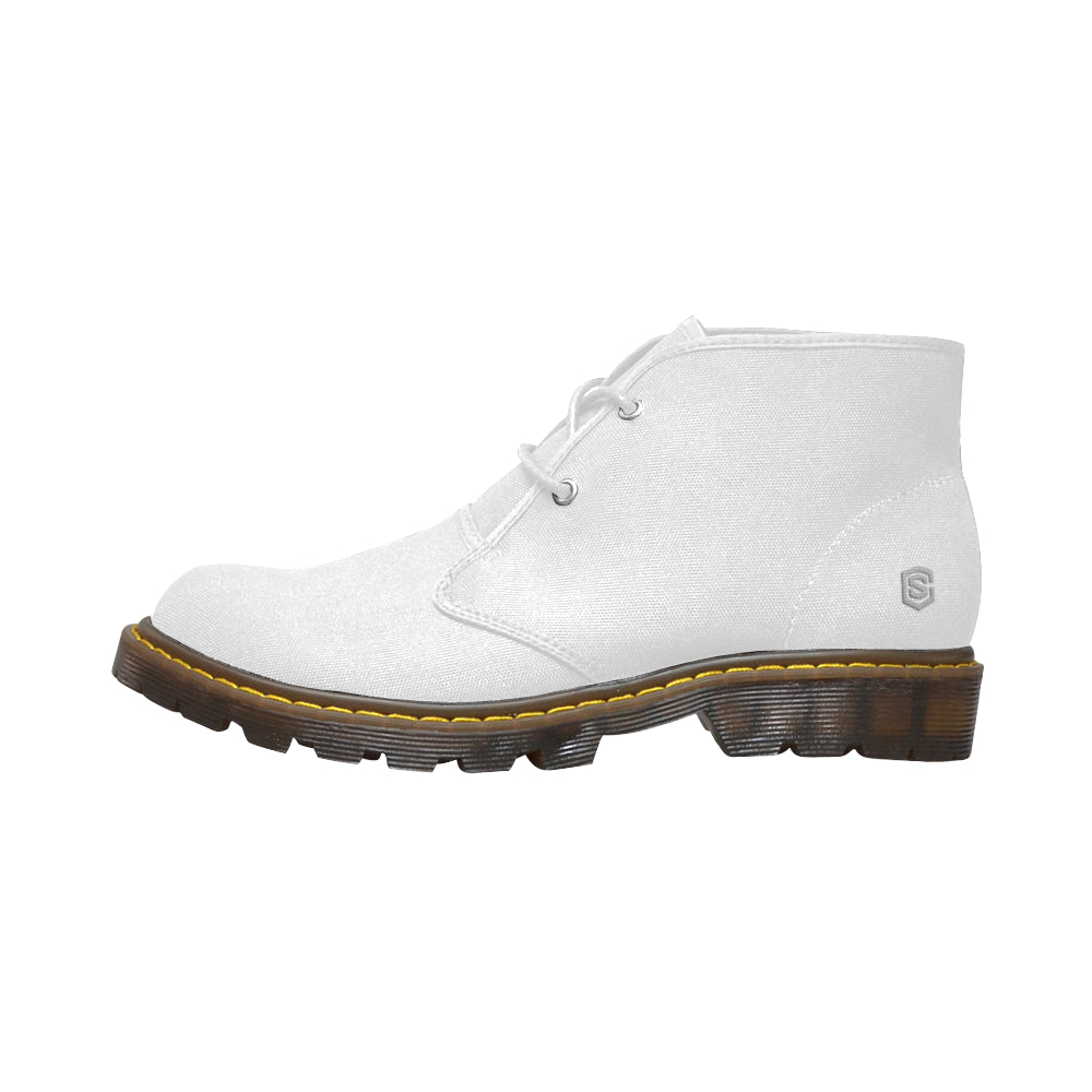 silver Men's Canvas Chukka Boots (Model 2402-1)