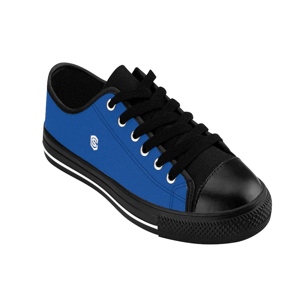 blue Men's Sneakers - white logo