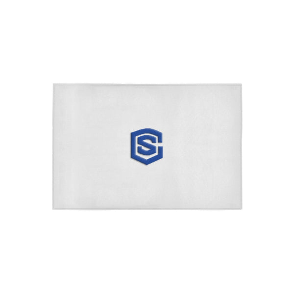 White Doormat 24" x 16" (Sponge Material) with Blue Logo Doormat 24" x 16" (Sponge Material)