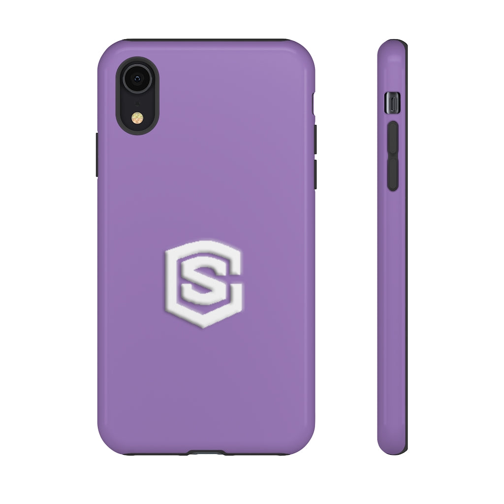 Purple Tough Cases White Logo