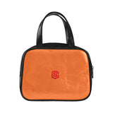 ORANGE LEATHER TOP HANDLE HANDBAG  red logo Leather Top Handle Handbag (Model 1662)