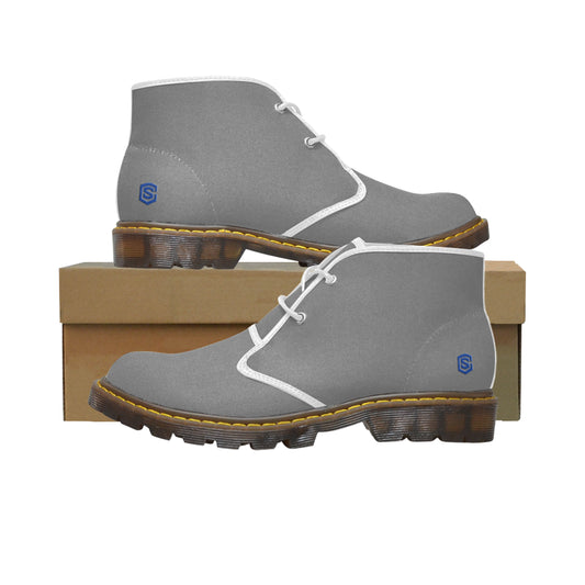 blue Men's Canvas Chukka Boots (Model 2402-1)