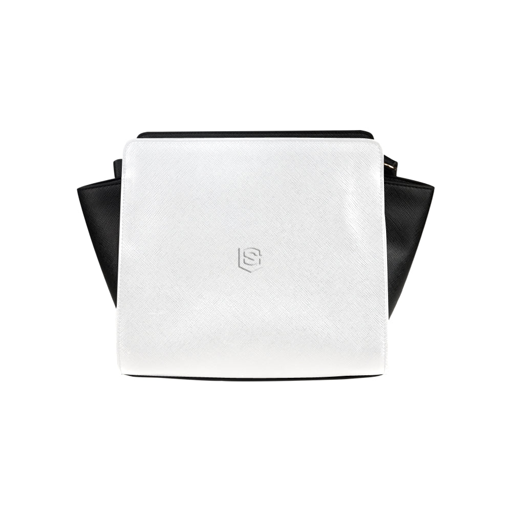 LIGHT GRAY SATCHEL BAG white logo Satchel Bag (Model 1635)