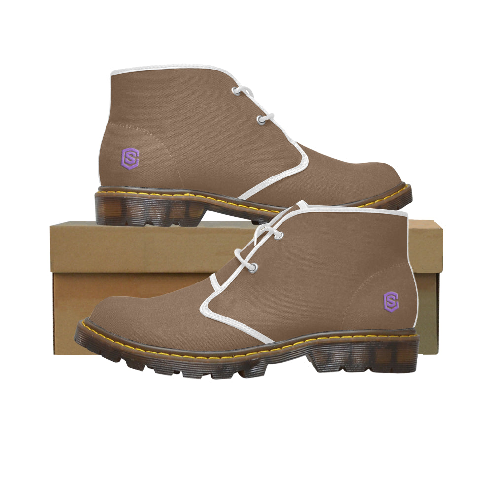 purple Men's Canvas Chukka Boots (Model 2402-1)