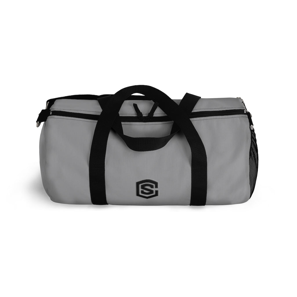 Grey Duffel Bag Black Logo