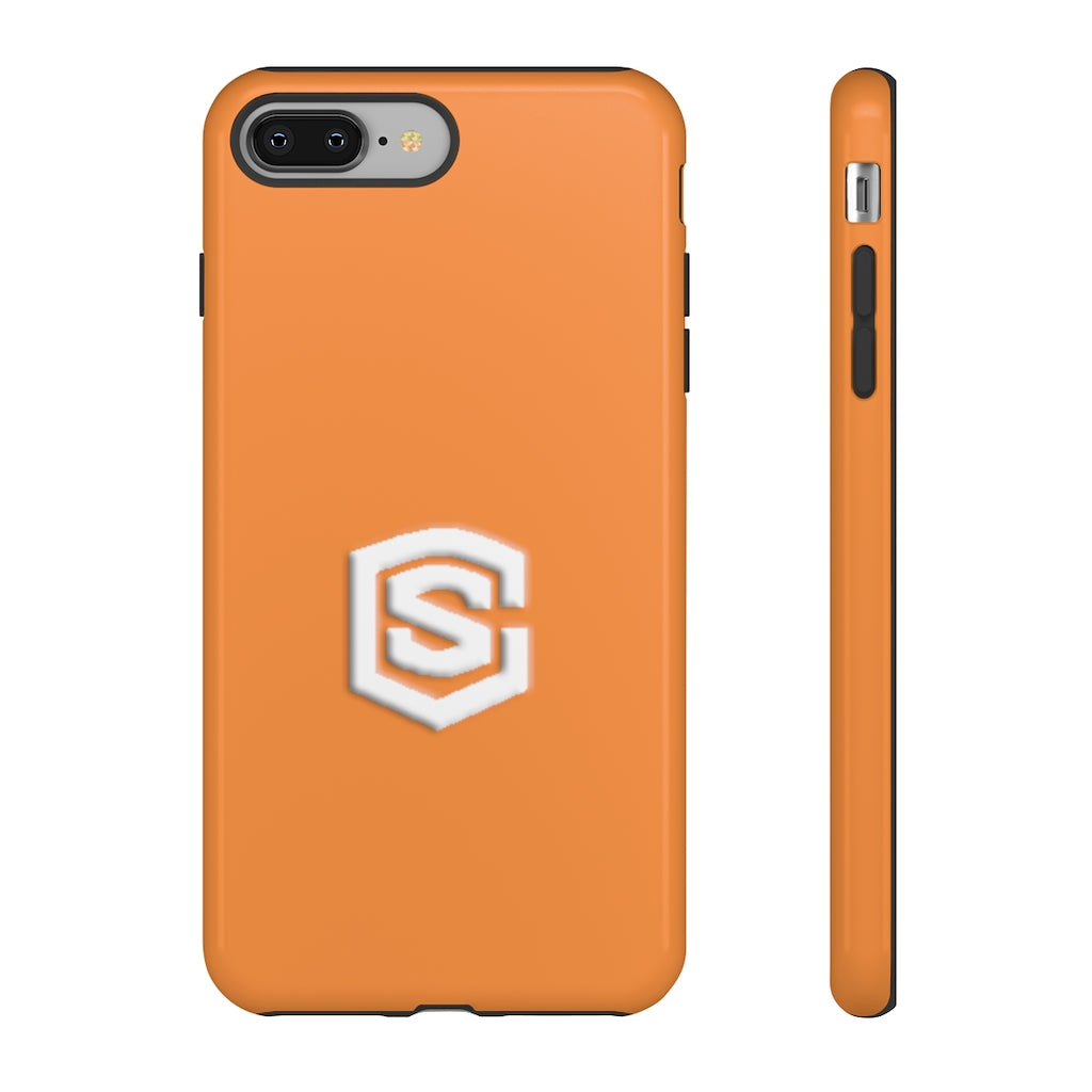 Orange Tough Cases White Logo
