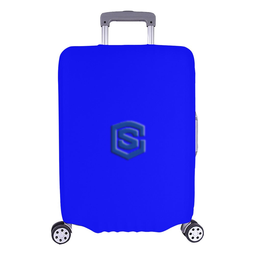 BLUE LUGGAGE COVER WITH BLUE LOGO Luggage Cover (Large Size) (26"-28")