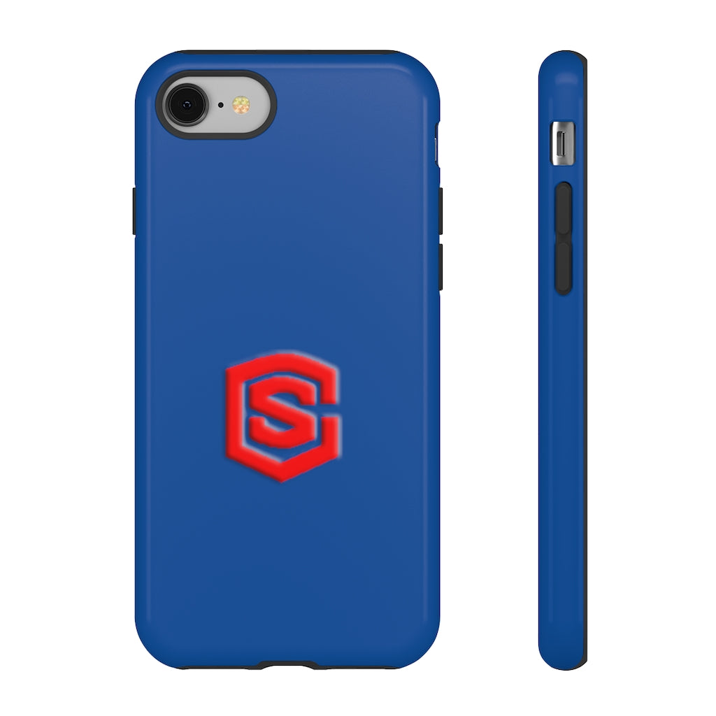 Blue Tough Cases Red Logo