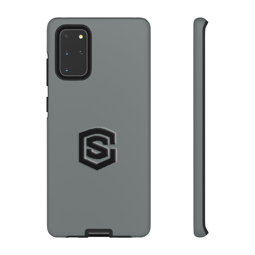 Grey Tough Cases Black Logo