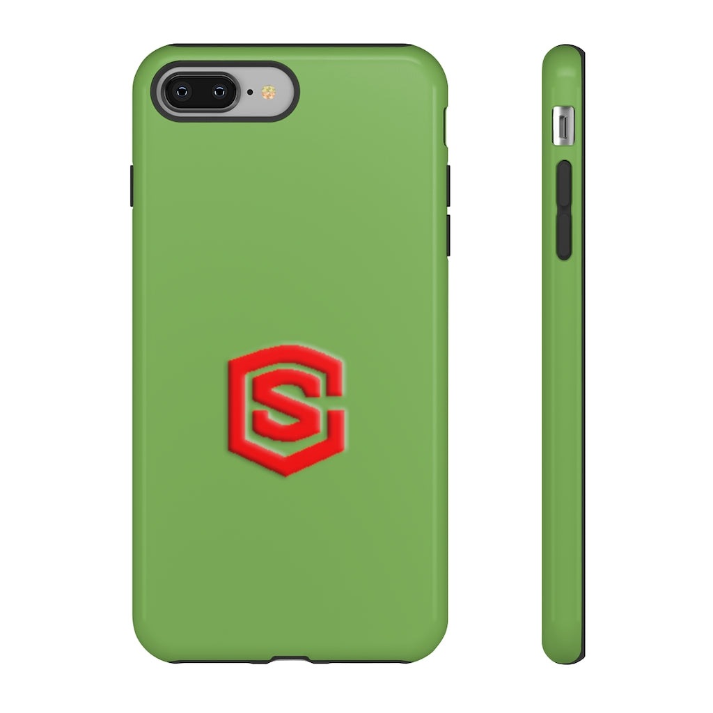 Green Tough Cases Red Logo