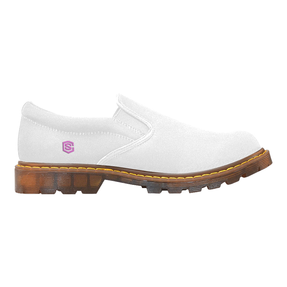 pink logo Martin Women's Slip-On Loafer (Model 12031)