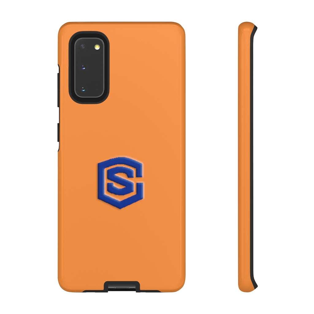 Orange Tough Cases Blue Logo