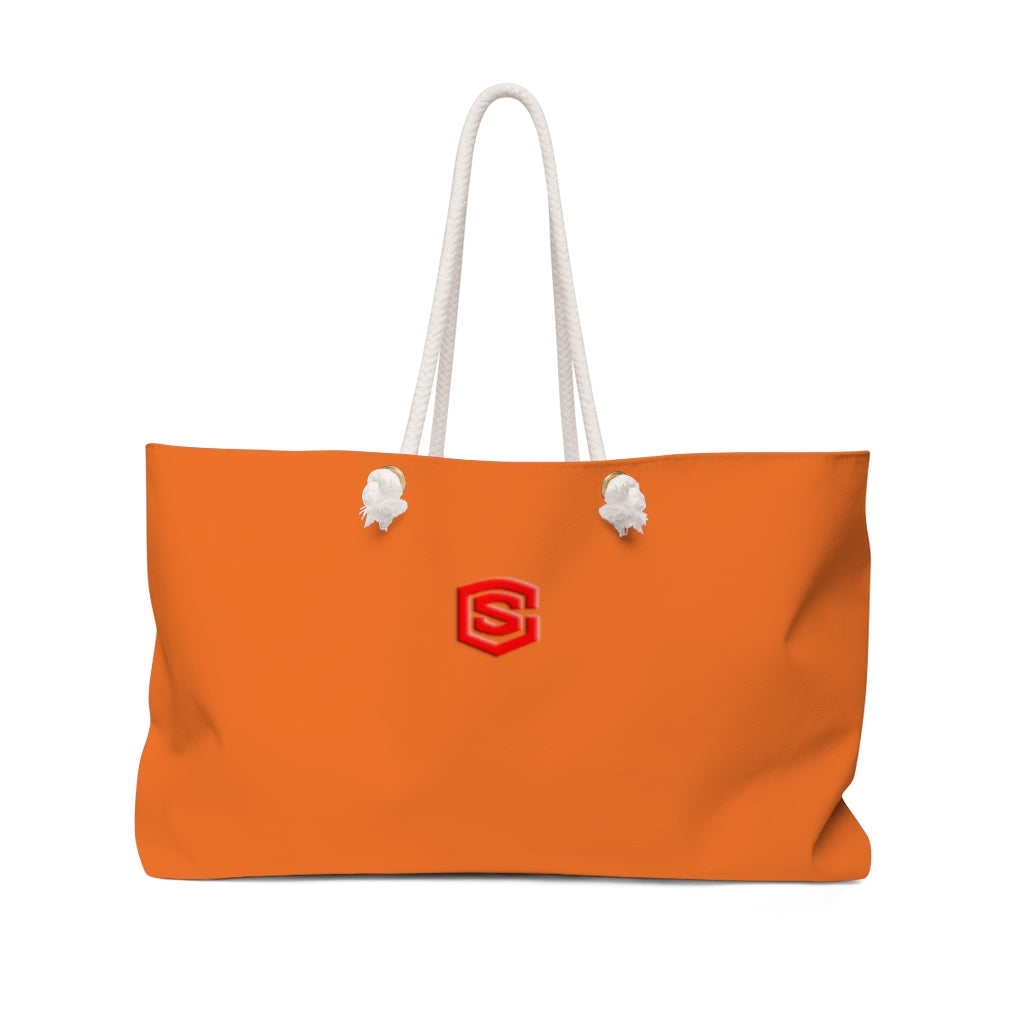 Orange Weekender Bag Red Logo