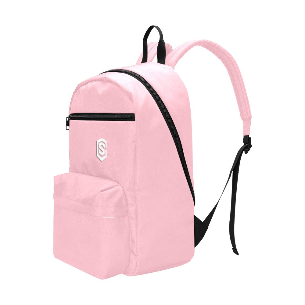Pink Travel Backpack With White Logo Travel Backpack(Large Capacity)(Model 1691)