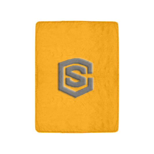 Orange Ultra-Soft Micro Fleece Blanket with Gray Logo Ultra-Soft Micro Fleece Blanket 30"x40"