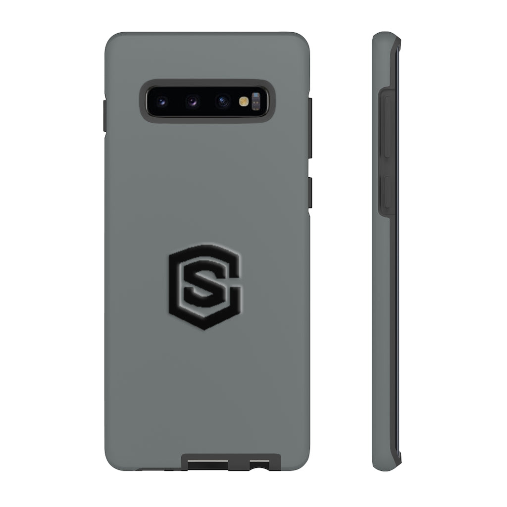Grey Tough Cases Black Logo