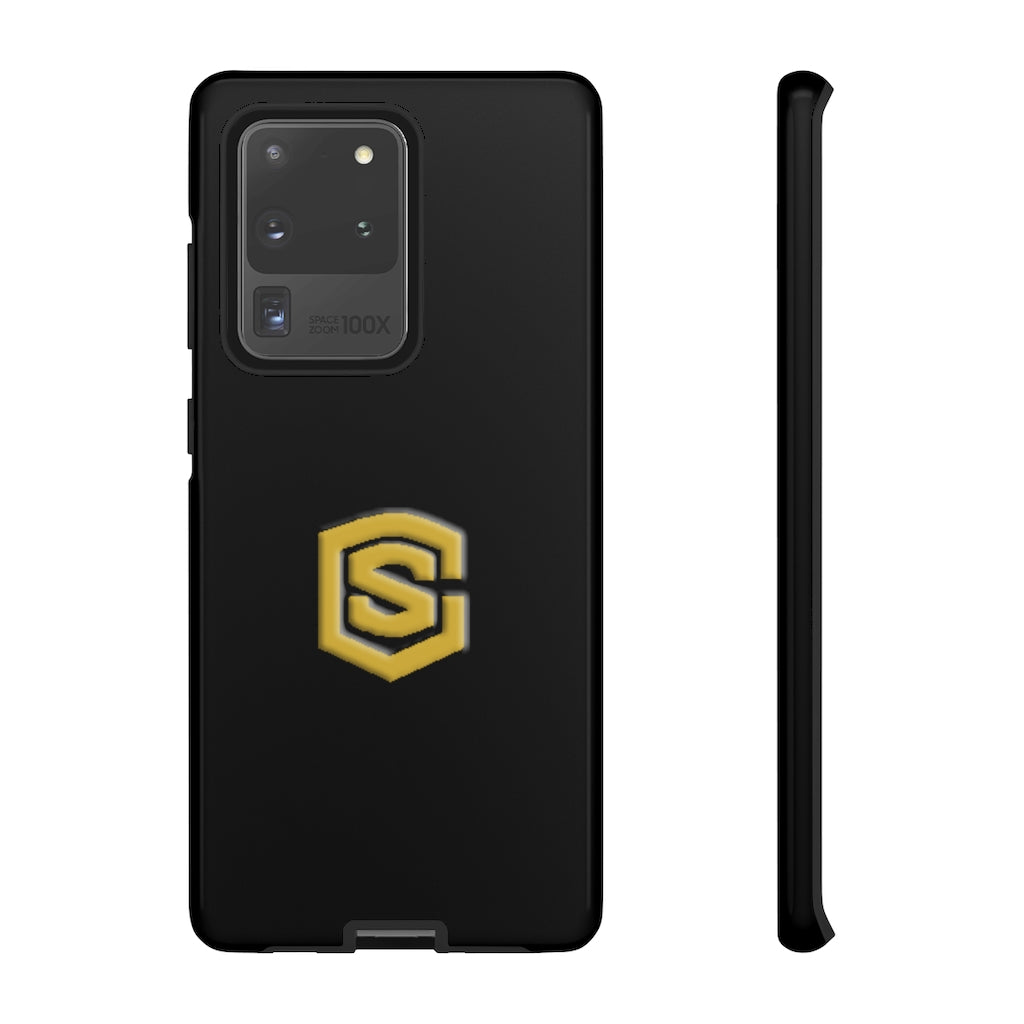 Black Tough Cases Gold Logo