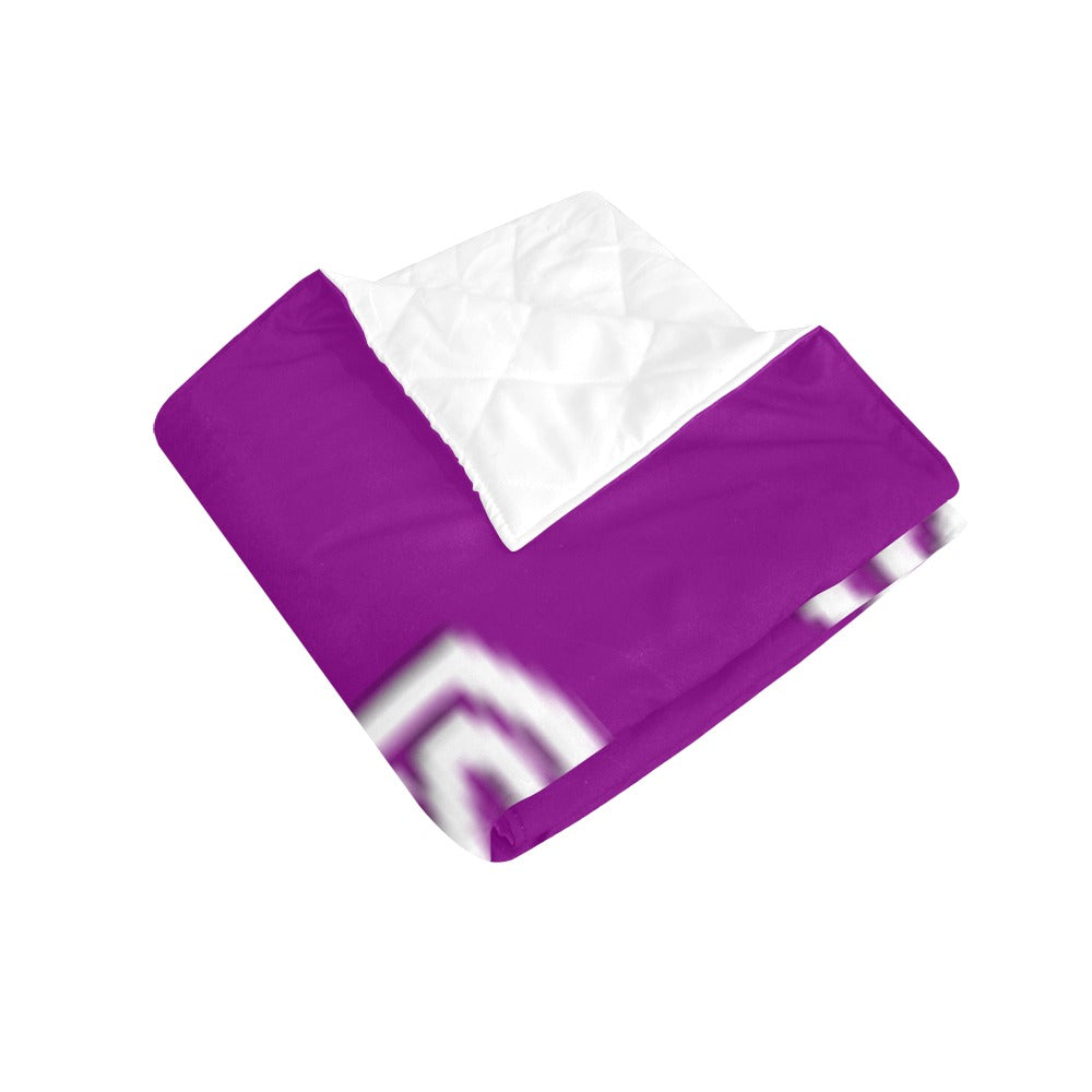 Purple Quilt with White Logo Custom Quilt  70" x 80"