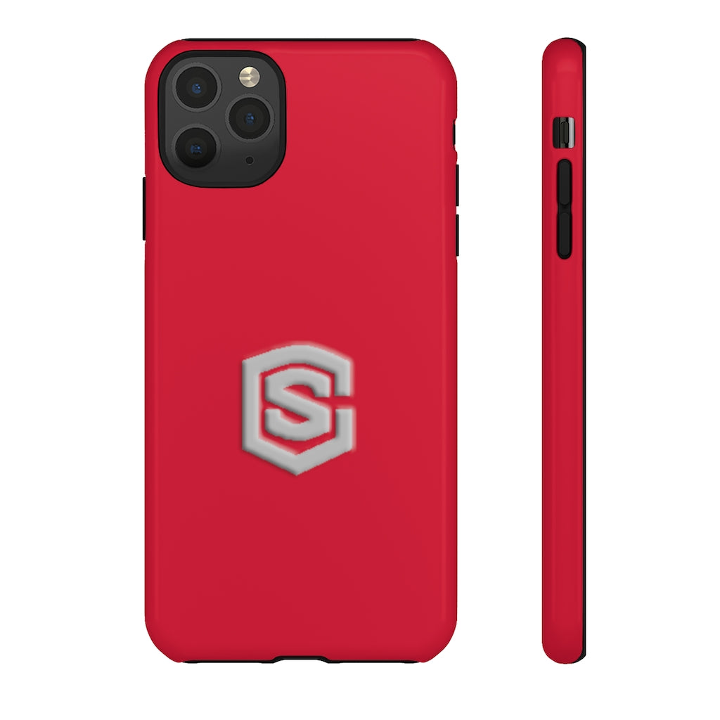Red Tough Cases Silver Logo