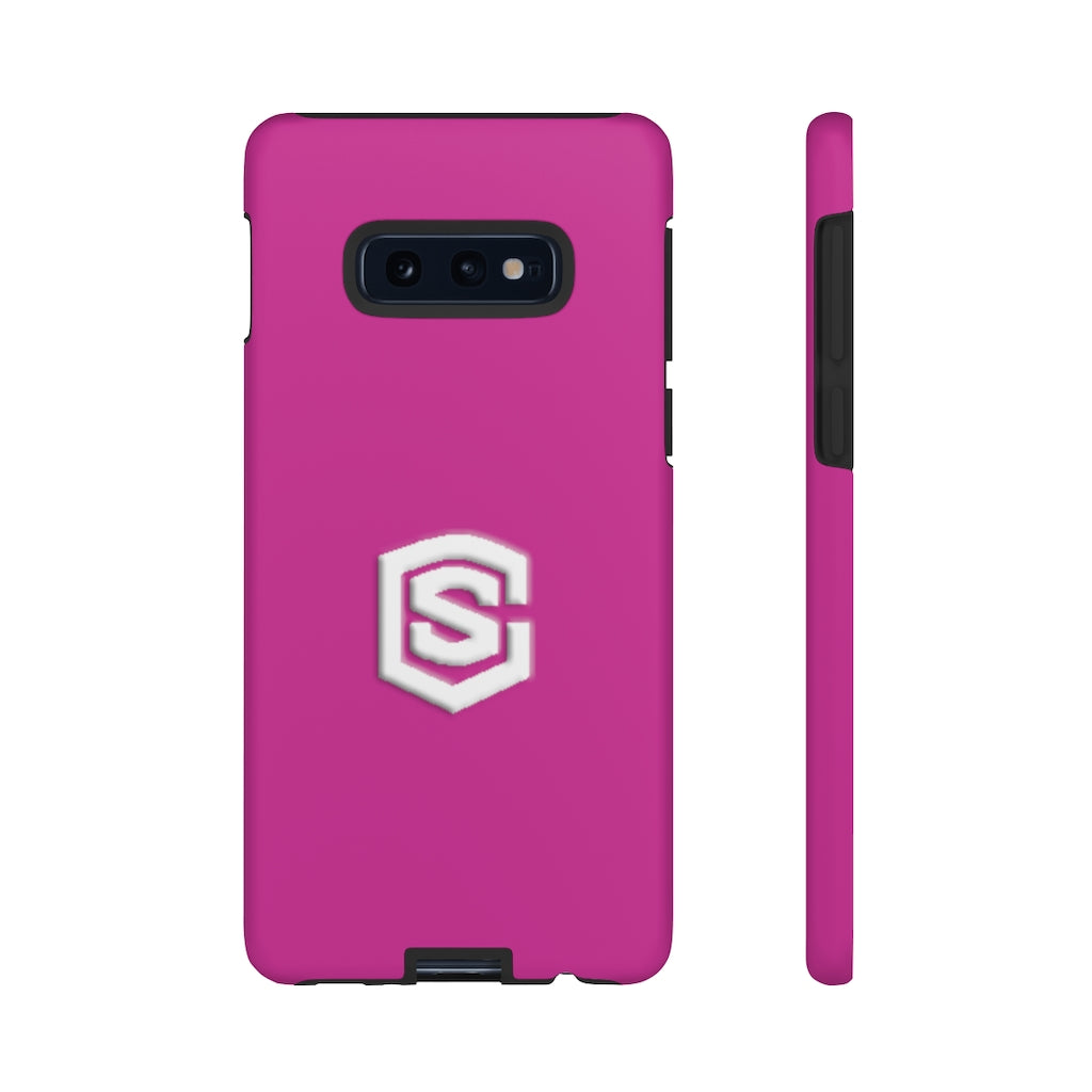 Pink Tough Cases White Logo