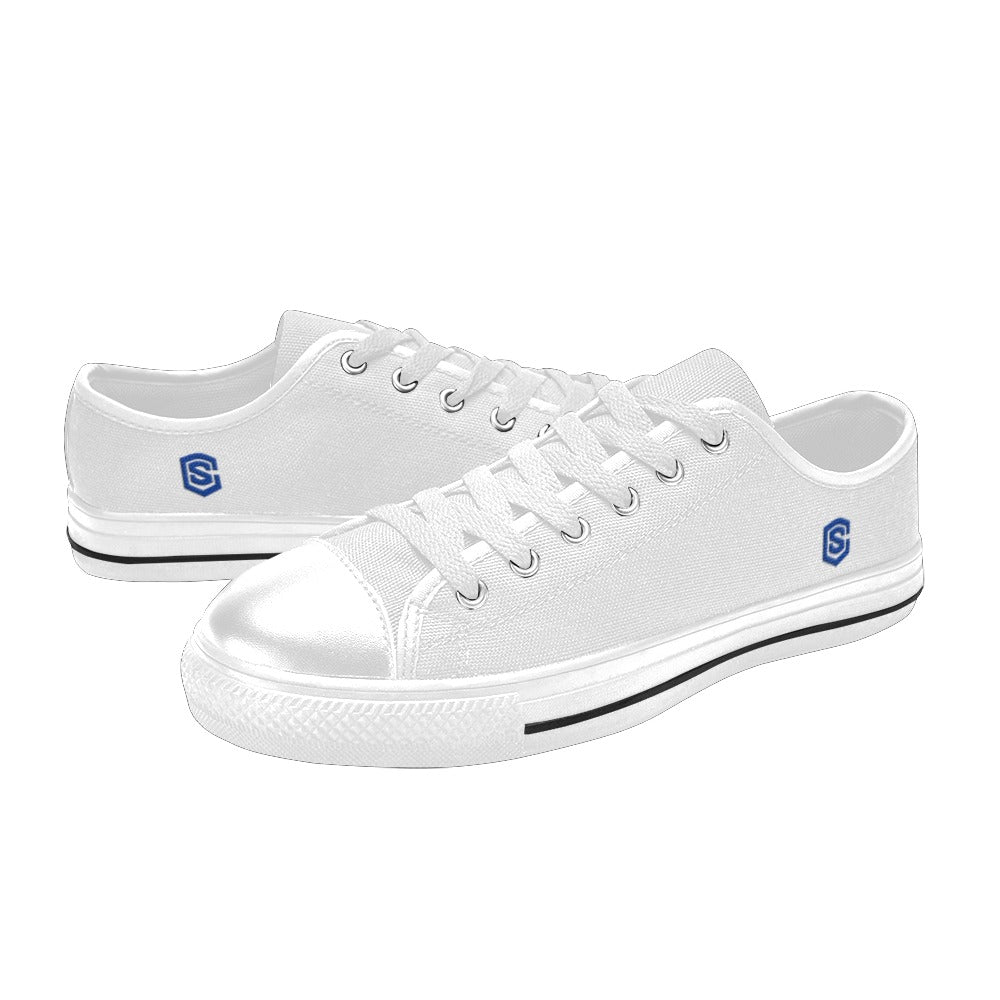Blue logo Men's Classic Canvas Shoes (Model 018)