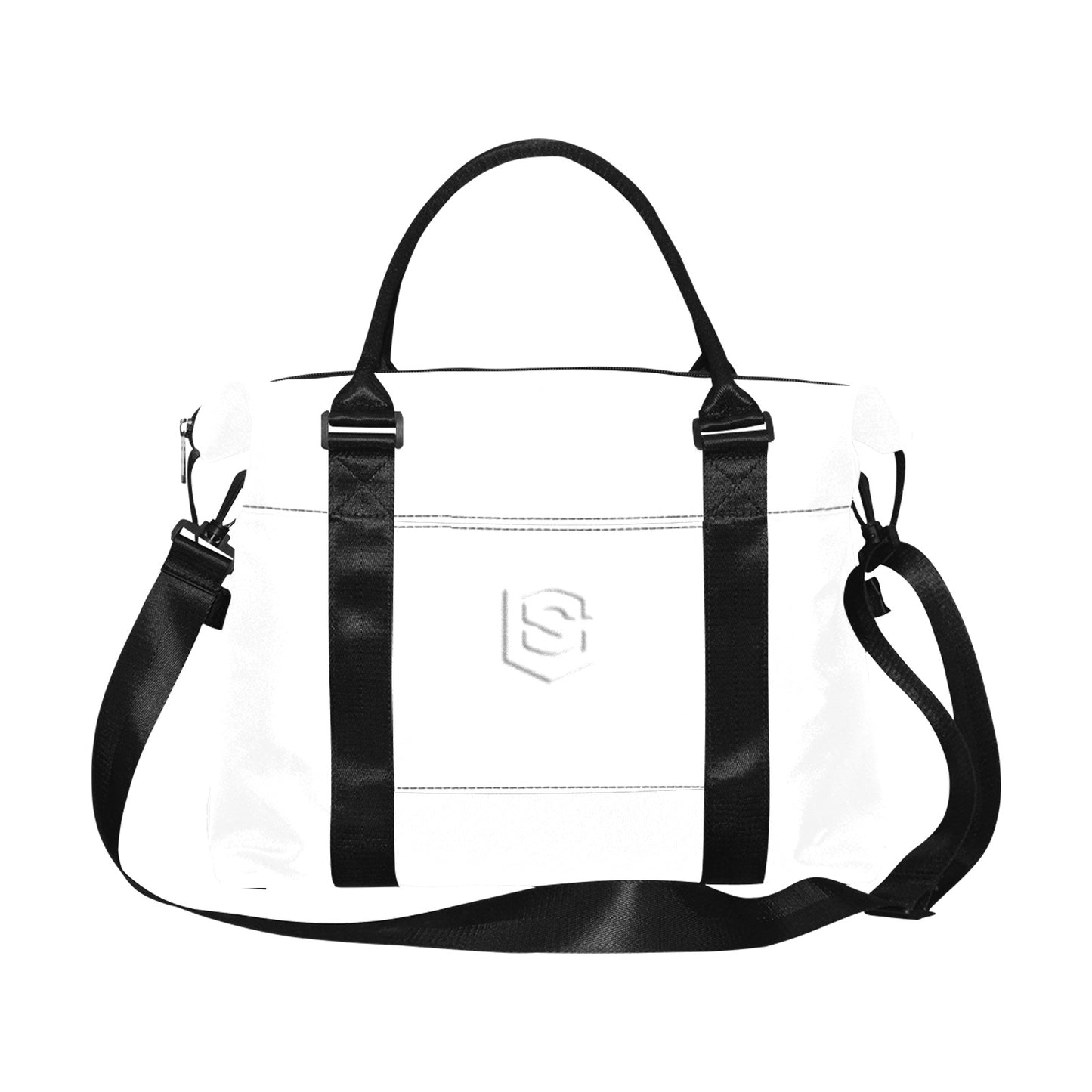 White Large Capacity Duffle Bag With White Logo Large Capacity Duffle Bag(Model1715)