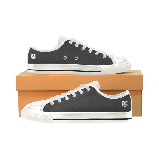 white logo Women's Classic Canvas Shoes (Model 018)
